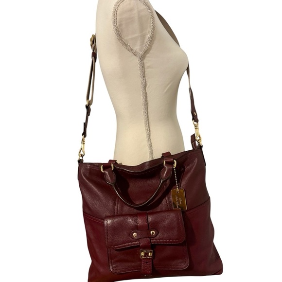 Lauren Ralph Lauren Deep Red Leather Satchel | Very Good Condition - Picture 16 of 16